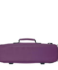 Rugged Slick Flute Case Cover For Large Molded Instruments Built Different With Heavy Duty 600D Nylon Purple Exterior side view