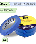 0.7 Inch Painter's Tape 3 Pack With 54 Yards Each For Sharp Lines And Easy Removal, Weather Resistant Masking Tape Built For DIY Projects