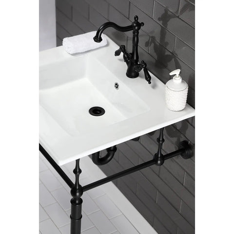 Heritage Matte Black Two Handle Bathroom Faucet With Brass Pop Up Drain And Cover Plate Deck Mount 4 Inch Centerset