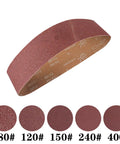 Beast Heavy Duty 4x36 Sanding Belts Set showing 15 belts, grits 80 to 400, for wood, metal, and paint sanding.