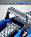 Close-up of the carrying handle on a 2 Ton Hydraulic Floor Jack For Cars, Portable Car Lift With 4.9 To 11.8 Inch Lift Range, 3,800 Lb Capacity.
