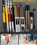 Heavy Duty Carpenter Pencil Kit With Replacement Leads And Mechanical Pencils For Woodworking And Diy Crafting Projects Hella Durable Legit Hands On Workshop Essential With Sharpener, featuring 2.0mm and 1.3mm pencils.