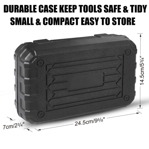Compact Mini Tool Set For Students And Dorm Living Handy Home Repair Kit With Tool Box Storage Case Upgraded HYT9 closed case.