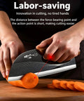 Two Piece Meat Cleaver Knife Set For Cutting Meat And Vegetables, cleaver slicing carrot on wooden board, wood handle