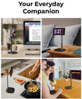 MagSafe Desk Phone Stand With Adjustable Magnetic Holder For iPhone 17 Pro Max And 16 Through 12 Models shown in various settings.