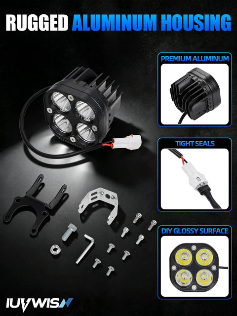 LED Headlight Kit for Sur Ron Surron LBX Light Bee X S Electric Dirt Bike With Light Bar Headlamp and Mount Bracket