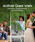 Artificial Rainforest Living Wall Grass Panels 20 By 40 Inch 5 Pack For Indoor Outdoor Use Hedge Leaf Privacy Screen