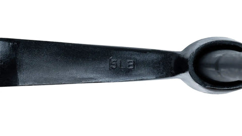 5 lb head of Heavy Duty Pick Mattock With Forged Steel Head And Solid Fiberglass Core, Ergonomic No Slip H Grip Handle
