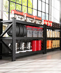 Tough As Nails Heavy Duty Metal Garage Shelving Unit With Adjustable Tiers and Reinforced Steel Frame, storing tools and supplies.