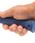 Close-up of hand holding 8 Oz Ball Peen Hammer With Forged Steel Construction And Shock Reduction Grip US Made Metalworking Tool