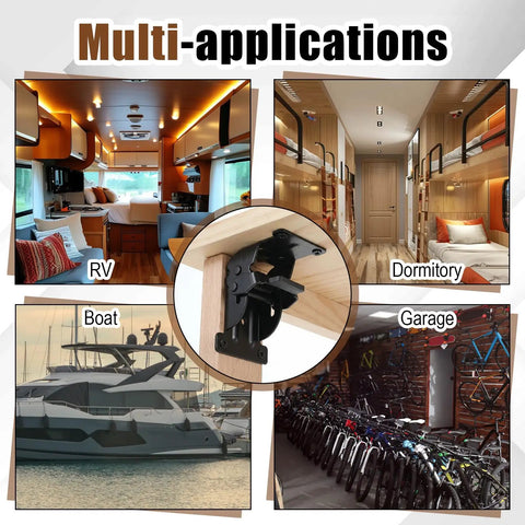 Heavy Duty Locking Hinges For Folding Tables And Furniture Fixtures Delivers Top Shelf Stability in RV, Boat, Dormitory, and Garage.