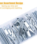 Hollow Wall Anchors Set 44 Pc Heavy Duty Toggle Bolts And Wing Nuts Kit in plastic case with 1/8in, 3/16in, 1/4in assorted sizes
