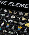 Close-up of Periodic Table Of Elements Photo Poster 40x20 Inches Laminated for Classroom Dorm and Lab Walls with high-def element images.