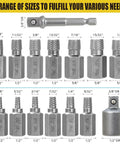 15 Piece Screw Extractor Kit With 3 By 8 Inch Drive For Hex Head Multi Spline Easy Out Allen Extractors displayed in various sizes