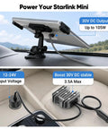 105W Car Power Adapter Cable With Step Up Converter From 12 24V To 30V Three Point Five Amp Boost shown with connections in vehicle