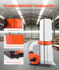 Beast 1200 CFM Dust Collector With 2.5 Micron Vortex Cone, sturdy construction details and thickened steel shell
