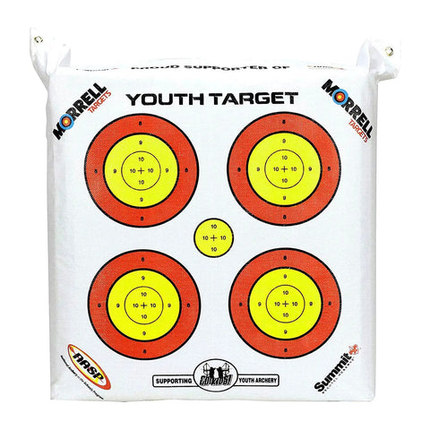 Two-Sided Archery Bag Target Set For NASP Practice with four shooting spots, 28x10x28 inches, portable for 30-pound bows