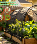Sturdy Black Patio Mosquito Netting 9.8Ft By 18Ft Garden Mesh for Plants Fruits Vegetables protecting raised garden bed from pests