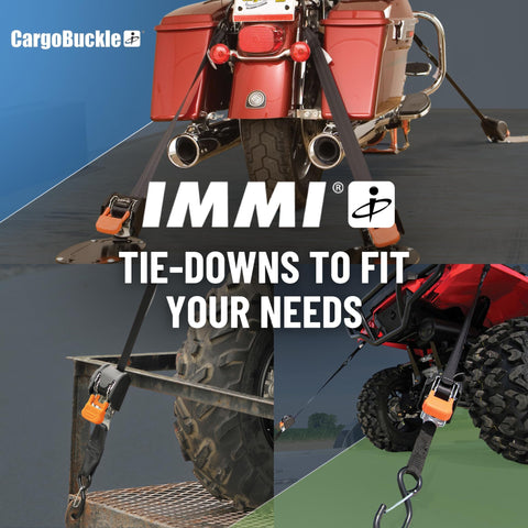 G3 Bolt On Retractable Ratchet Straps Built To Haul Heavy Duty 3500 Lb Break Strength 2 Inch By 6 Feet Tie Downs secured on vehicles