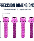 Top Tier Tc4 Titanium Alloy Flange Screws For High Performance Motor Mods And Engine Builds With Heavy Duty M4 M5 Metric Fasteners, 5-40 mm length.