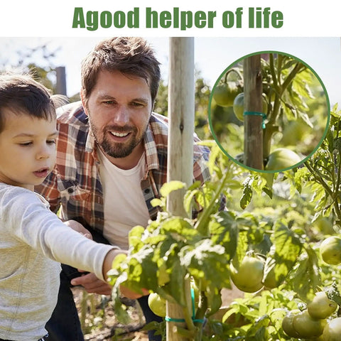 Sturdy Green Garden Wire With Cutter For Plant Ties And Support 492 Feet Long Indoor Outdoor Use holding tomato plant