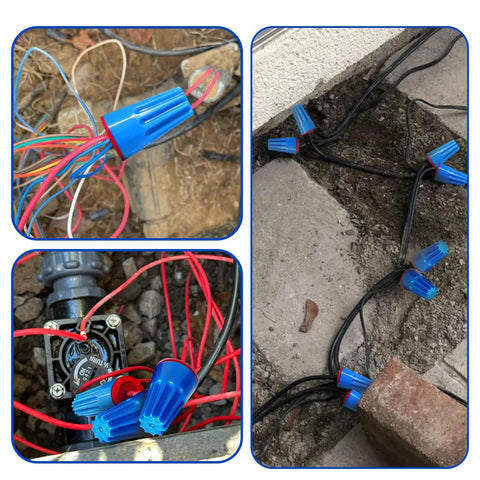 15 Pieces Waterproof Wire Connectors 22AWG To 14AWG Outdoor Seal Twist Nuts Caps Cable Terminal in landscape lighting setup