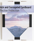 Adjustable Cardboard Corner Protectors for Shipping and Packing Edges fits one inch, one and a half inch, and two point one inch frames.