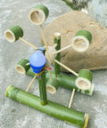 Hands On Hydroelectric Generator Kit With Natural Bamboo Construction Easy Assembly Safe 6V Output Water Power Model For Lab And Physics Projects Eco Friendly And Safe Energy Science Experiment bamboo turbine model with six cups