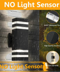 Up And Down LED Outdoor Wall Light Fixture In Aluminum IP65 Rated For Porch Patio And Garage Warm White 3000K Weatherproof