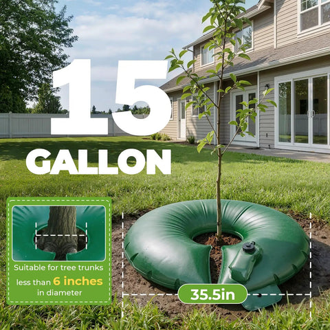 15 Gallon Tree Watering Bags Set Of 4 With Rings Slow Release Water For 1 To 7 Days Deep Root Automatic Drip Irrigation System