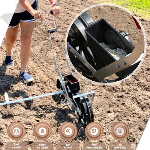 Using 12 Piece Standard Seed Plate Set For 1001B Garden Seeder with Light Carrot Lima Bean Popcorn Cucumber Seed Plates on soil