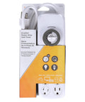 Woods Indoor Eight Outlet Power Strip Timer with Built In Mechanical Timer Programmable Outlet Strip Grounded Outlets Daily
