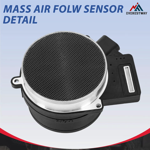 Mass Air Flow Sensor For Chevy Silverado 1500 Suburban Tahoe Cadillac Escalade GMC Sierra Yukon AF10043 2134160 MAF Sensor Compatible Replacement Direct Fit Plug N Play.