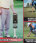 Durable Aluminum Golf Ball Retriever With Shag Tube And Detachable Collector for easy practice without bending