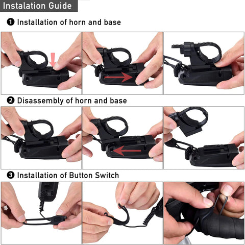 High Volume 110dB Electric Bike Horn With Five Sound Modes Loud Handlebar Alarm Bell For Safe Cycling Includes Free Screwdriver Ideal Gift For Kids And Adults Easy To Use And Reliable Road Alert