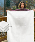 Straight Up Heavy Duty Emergency Fire Blanket For Kitchen And Home Safety No Sweat Flame Control With Quick Deploy Pull Tabs No Mess Cleanup 47 By 71 Inches shown being held outdoors.