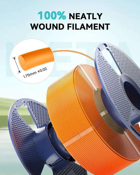 High Speed PLA Meta Filament For 3D Printing, 1.75mm, 1kg spool in mint green, ultra tough, neatly wound
