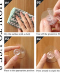 Crystal Acrylic Drawer Knobs 25 Piece Set Self Adhesive Stick On Pull Handles For Dressers Cabinets Wardrobes Bathrooms And More Drill Free Easy Install Glitter Sparkle Finish installed on wood cabinet