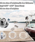 Boat Slam Latch Kit With Two Inch Lift Handle Deck Hatch Marine Grade Stainless Steel Zinc Alloy Flush Latches Pack Of Two With Two Backplates Fits Standard Two Inch Hole Cutout Door Thickness From Two To Twenty Millimeters Searoam shown near dock with boat
