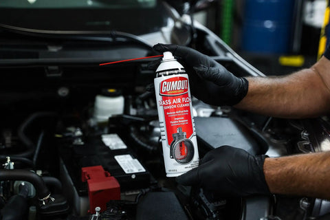 Professional Mass Air Flow Sensor Cleaner Spray 11 Oz For Delicate MAF Sensors Boost Your Engine Performance Restore Power Smooth Throttle Response And Fuel Economy being used in car maintenance