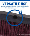 Pro Grade Heavy Duty 24 Inch Floor Sweep With Stiff Polypropylene Bristles attachment point for versatile cleaning handle use.