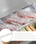 Refrigerator Light Board Replacement OEM Part For Bright Interior No Fuss Upgrade, LED light illuminating freezer with meats
