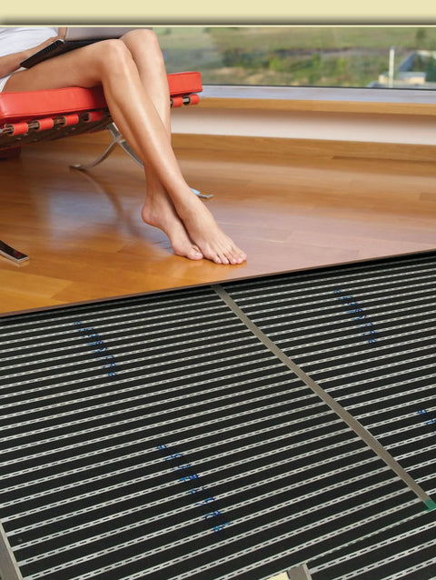 Cozy Up Your Floors With This Cuttable Radiant Floor Heating Mat under laminate wood flooring, 1.5x5 ft, 120V installation