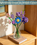 Monet Inspired Water Lily Bouquet Building Set With 603 ABS Bricks To Create A Dope Lifelike Flower Display For Adults And Art Lovers A Great Gift For Creative Home Decor, vase display