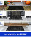 Heavy Duty Outdoor Doormat With All Weather Waterproof Construction Non Slip Drainage Entry Mat for mud rain snow