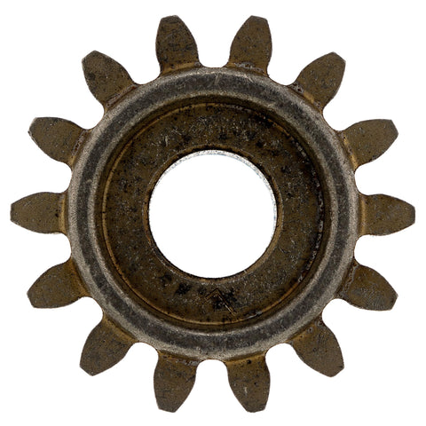 Top view of Left Hand 14T Spur Gear For Troy-Bilt Yard Machines And Craftsman Gearbox Fits 460 469R 449R CC46ES Models OEM 717-1761