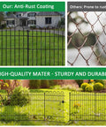 Durable No Dig Garden Fence With Gate 32 Inch Tall Panels 29 Inch Wide Each 10 Panels Rustproof Metal Outdoor Barrier For Yard And Patio Easy Set Up Dog Fence Temporary Fence For Pets And Wildlife