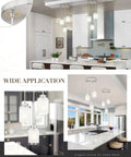 Brushed Nickel Modern Pendant Light For Kitchen Island Set Of 2 With Adjustable Height in a contemporary kitchen setting.