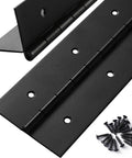 Set Of Two Heavy Duty Piano Hinges Measure 48 By 3 Inches Made From Real 0.060 Thick Thirty Four Stainless Steel In Matte Black with screws.