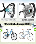 20 Inch Magnesium Alloy One Piece Wheel Set With Five Spoke Rim, Disc Brake Hub And Freewheel, Quick Release Axles